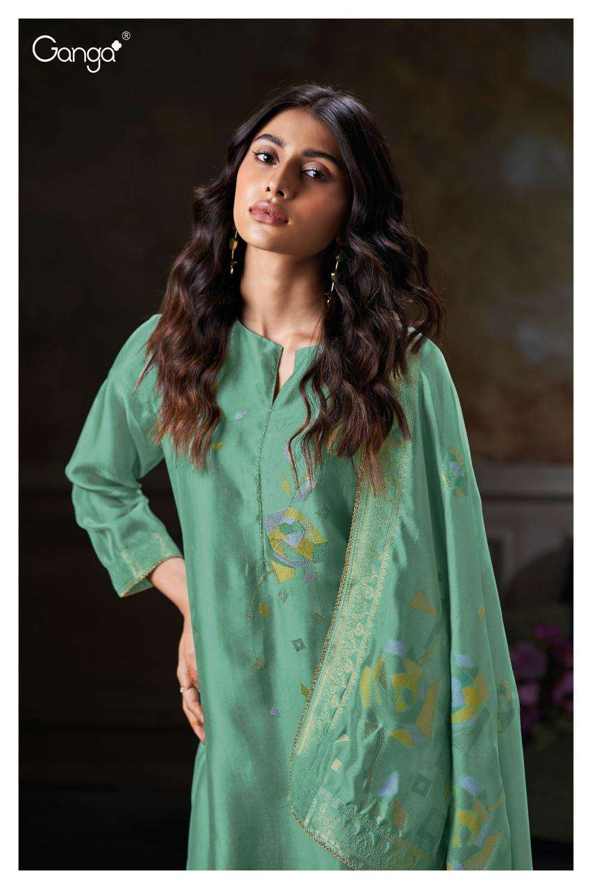Ganga vayla 3761 Wholesale dress material market in India