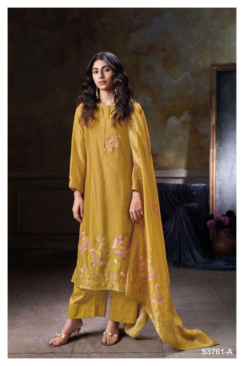 Ganga vayla 3761 Wholesale dress material market in India