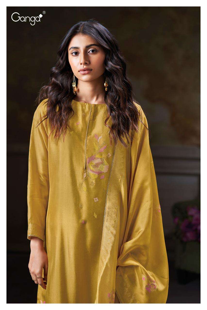 Ganga vayla 3761 Wholesale dress material market in India