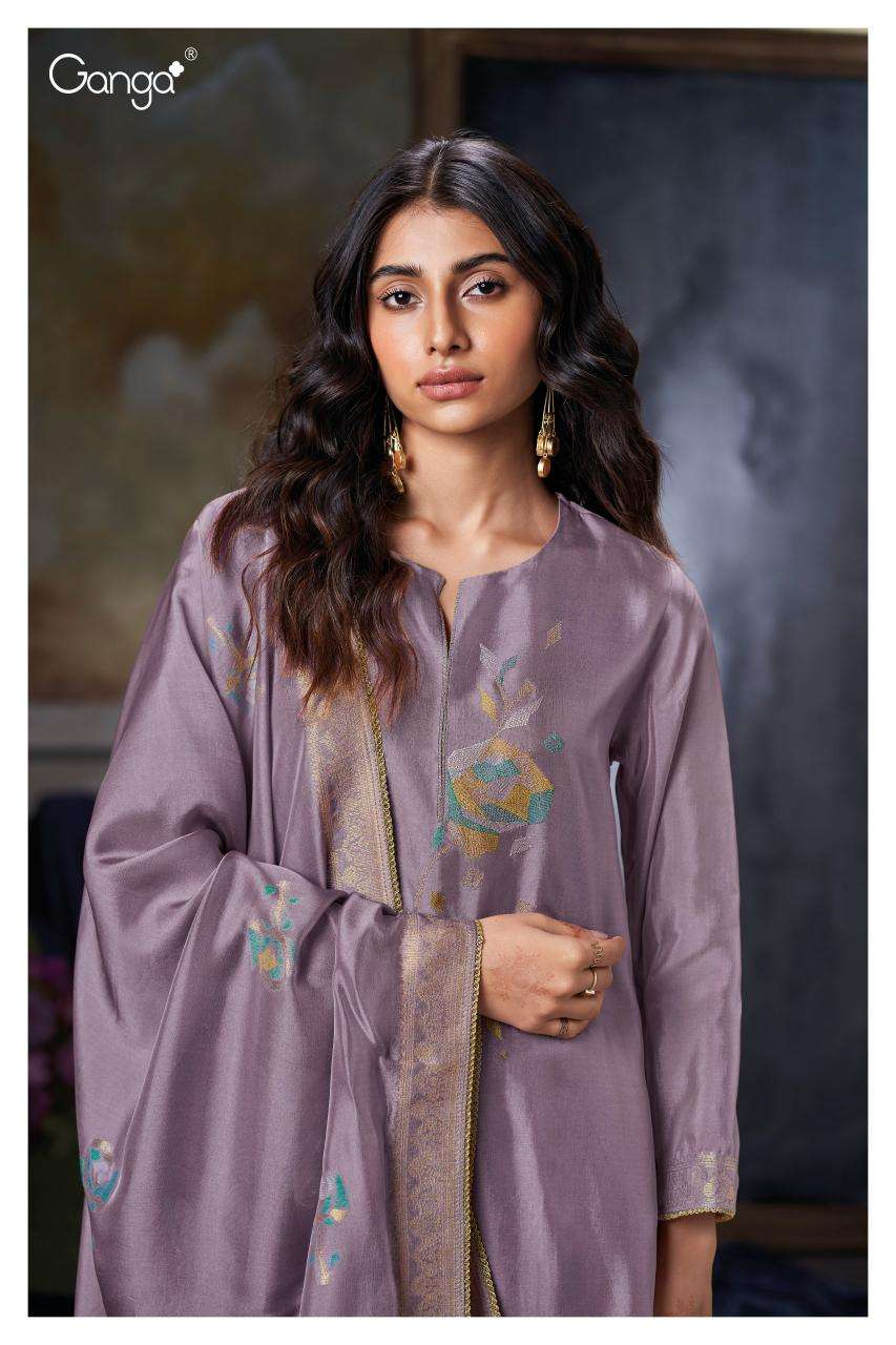 Ganga vayla 3761 Wholesale dress material market in India
