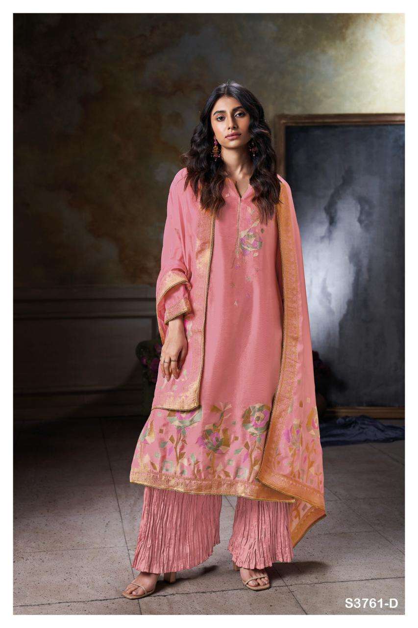Ganga vayla 3761 Wholesale dress material market in India