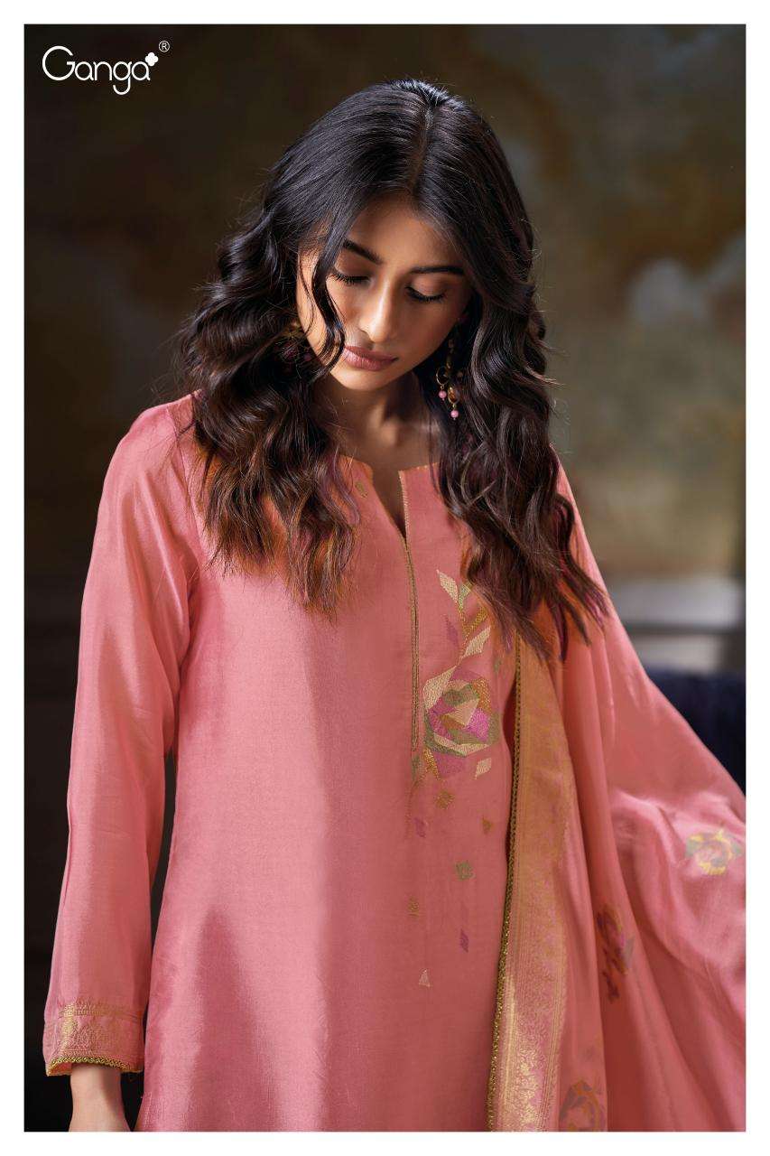 Ganga vayla 3761 Wholesale dress material market in India