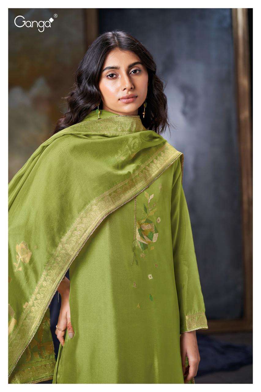 Ganga vayla 3761 Wholesale dress material market in India