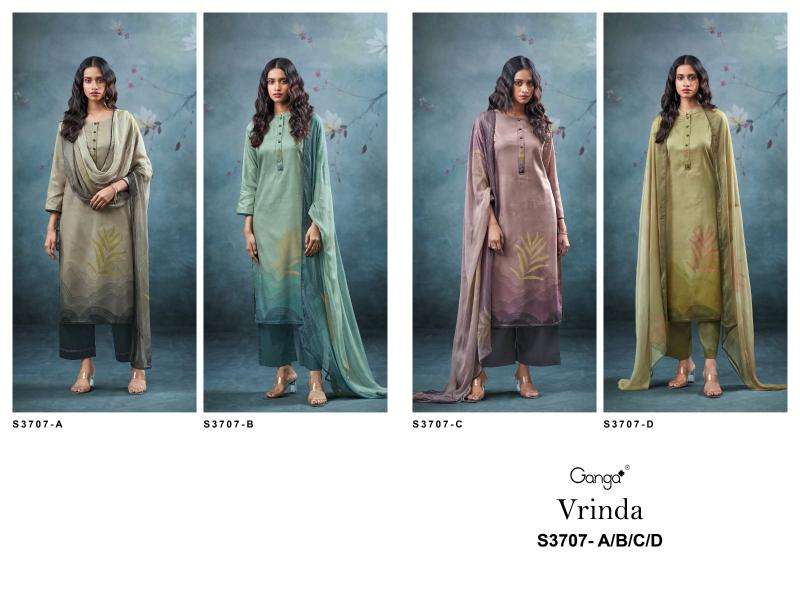 Ganga vrinda 3707 Dress material suppliers in surat