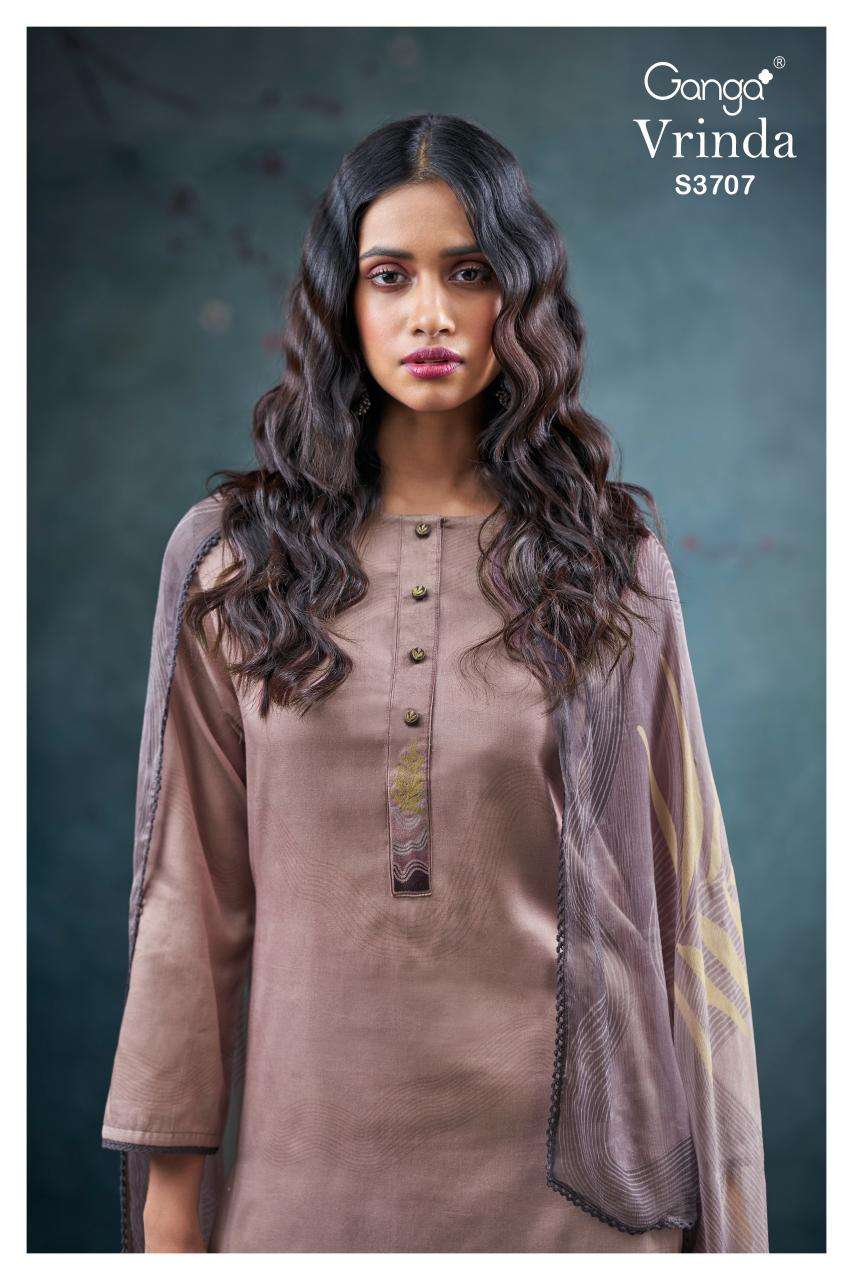 Ganga vrinda 3707 Dress material suppliers in surat