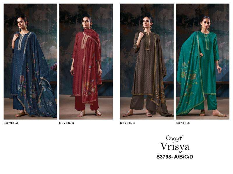 Ganga vrisya 3798 Designer dress materials