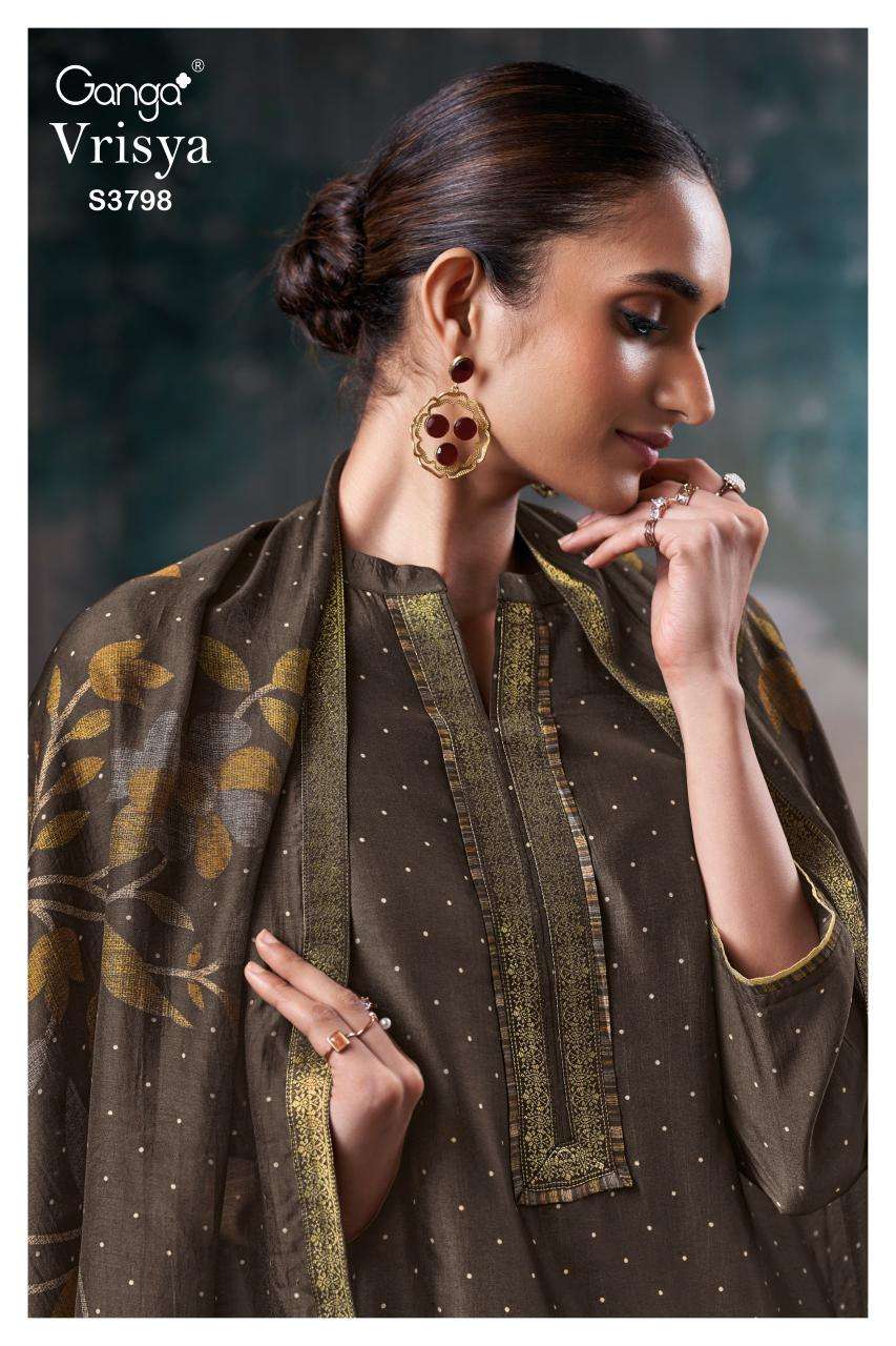 Ganga vrisya 3798 Designer dress materials