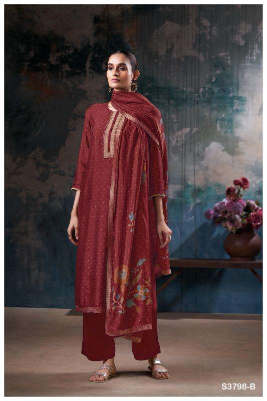 Ganga vrisya 3798 Designer dress materials