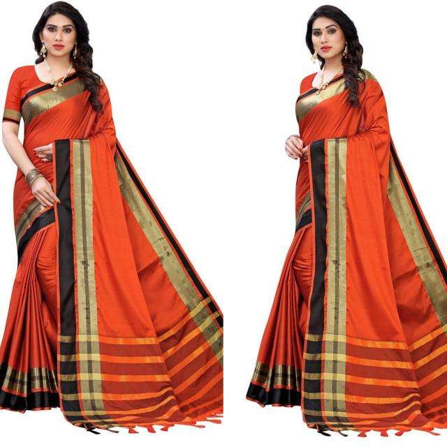 GC aura cotton silk zari pallu Latest sarees online shopping