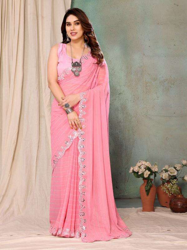 GC bright georgette with mirror work Saree wholesale market in West Bengal