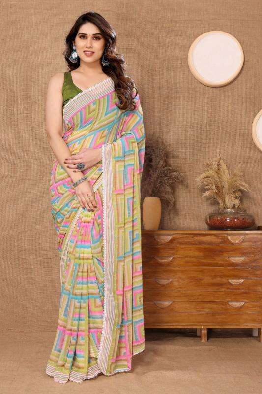 GC georgette ready to wear Surat printed saree wholesale market