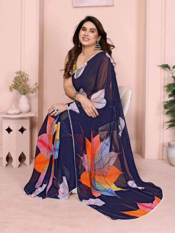 GC georgette with lace Designer sarees wholesale suppliers in India