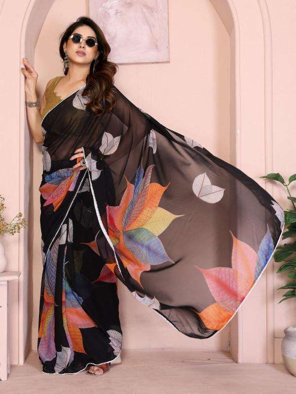 GC georgette with lace Designer sarees wholesale suppliers in India