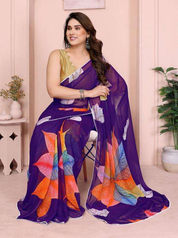 GC georgette with lace Designer sarees wholesale suppliers in India