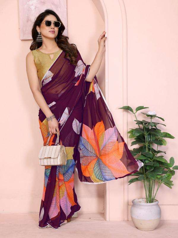 GC georgette with lace Designer sarees wholesale suppliers in India