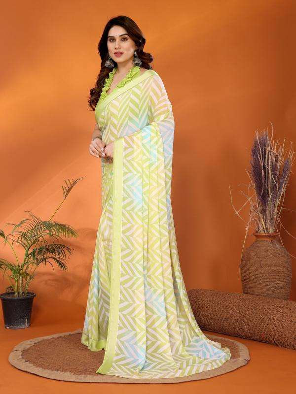 GC soft satin patta printed Party wear Saree wholesale