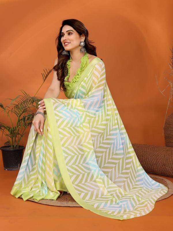 GC soft satin patta printed Party wear Saree wholesale