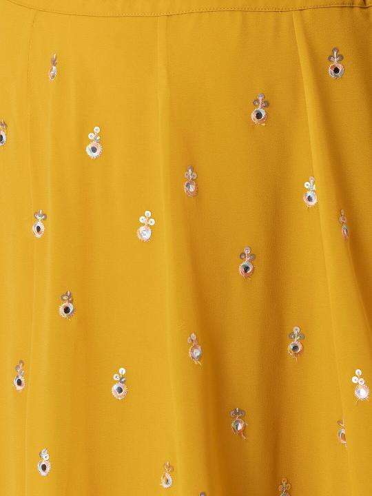 Glamourous Heavy Georgette Yellow Designer lehenga choli in Surat
