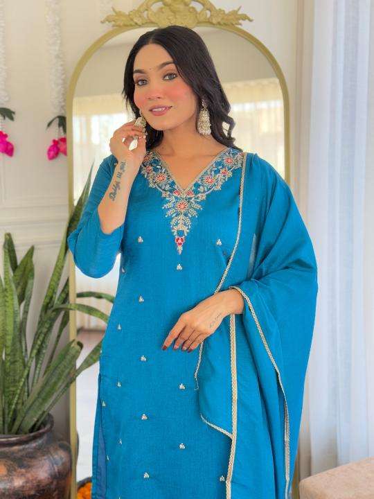 Jasmine cp vichitra v neck online indian kurti shopping