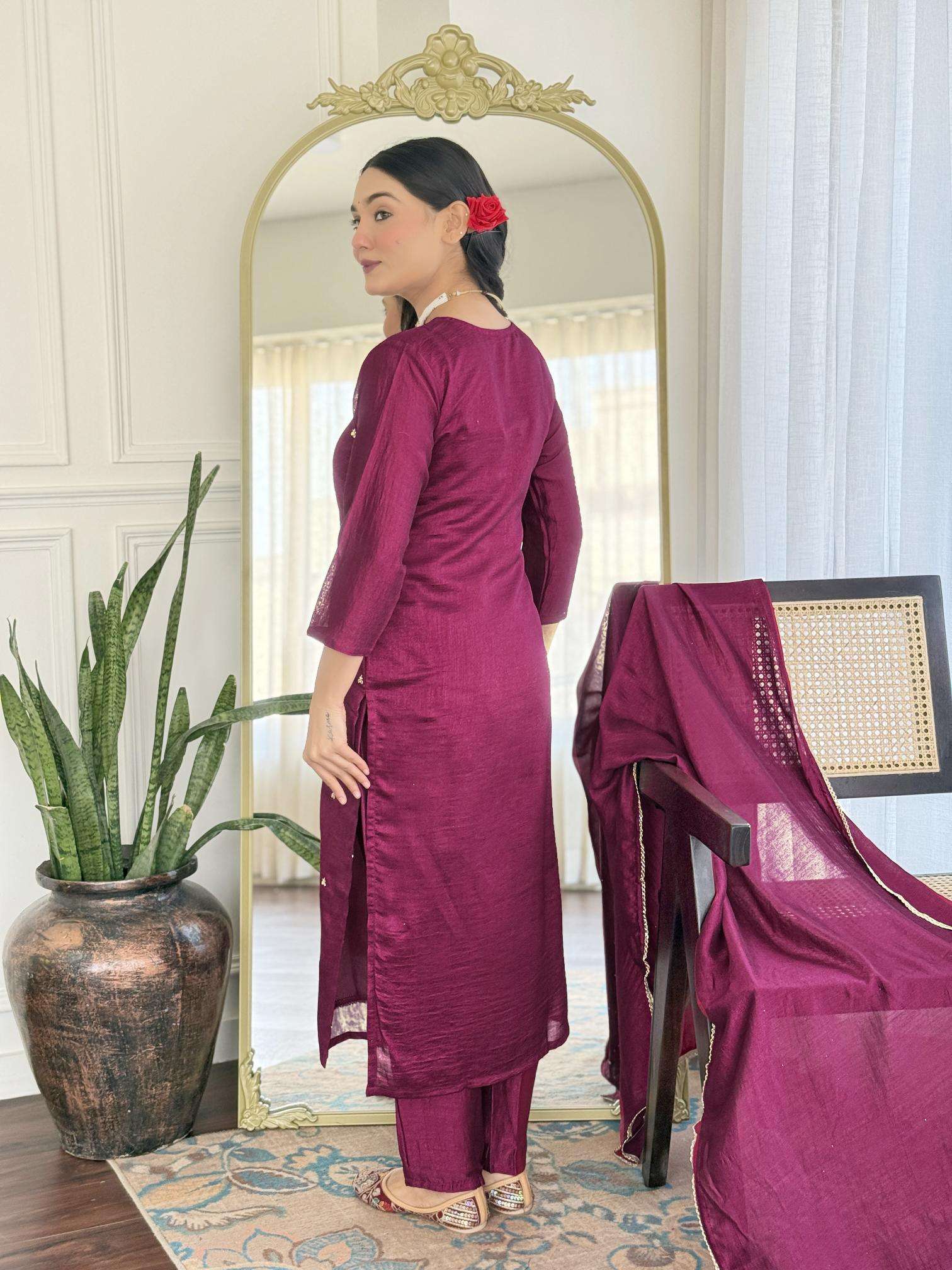 Jasmine cp vichitra v neck online indian kurti shopping