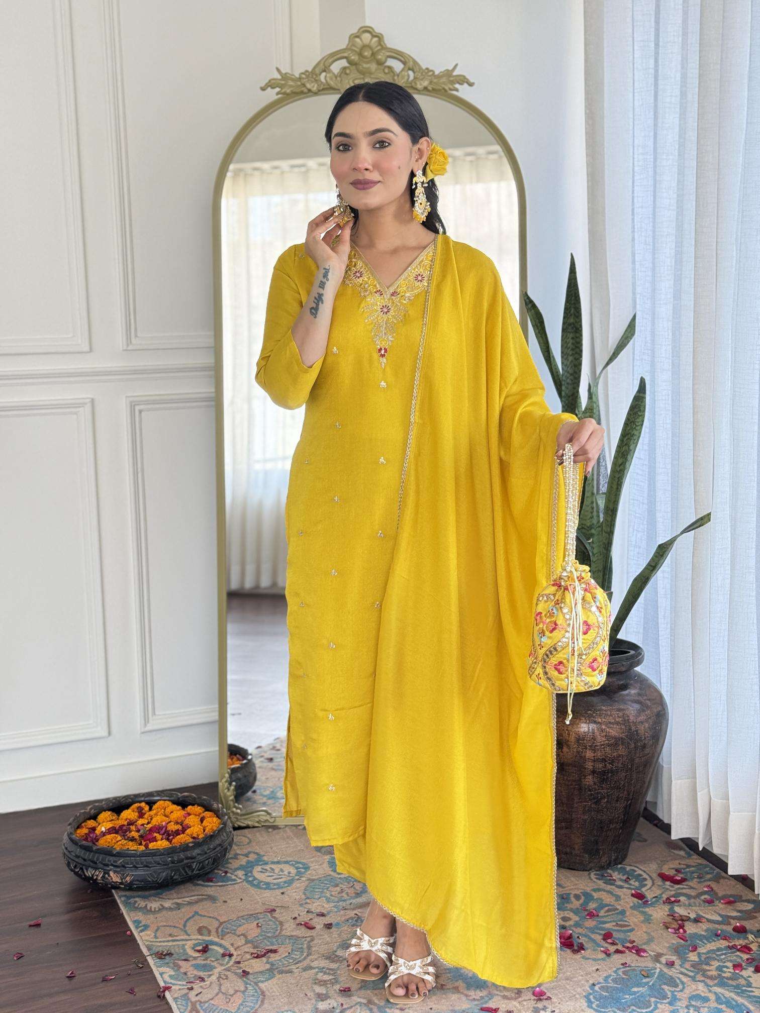 Jasmine cp vichitra v neck online indian kurti shopping
