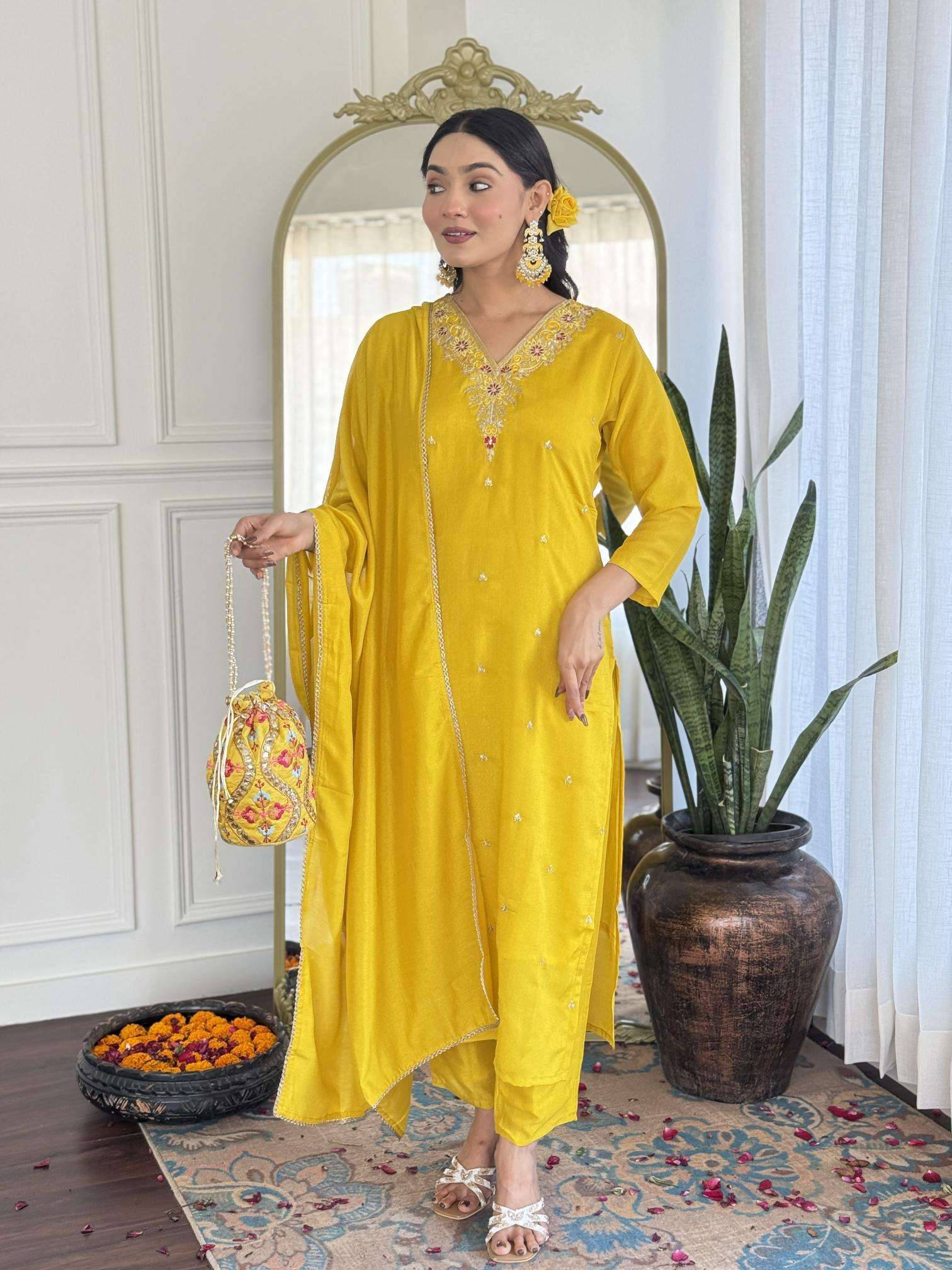 Jasmine cp vichitra v neck online indian kurti shopping