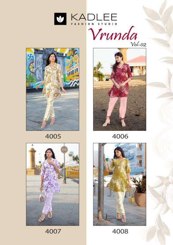 Kadlee vrunda vol 2 Designer kurti suppliers