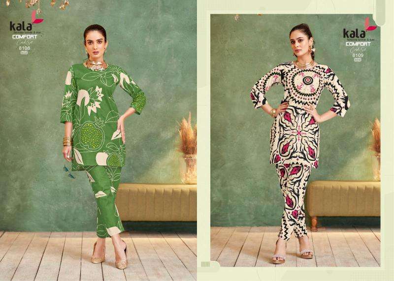 Kala comfort vol-4 coord set wholesale kurti manufacturers