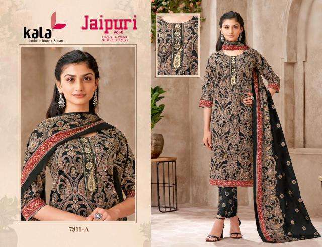 Kala jaipuri vol-8 Wholesale Kurtis