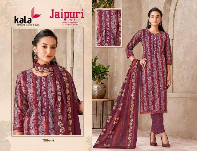 Kala jaipuri vol-8 Wholesale Kurtis