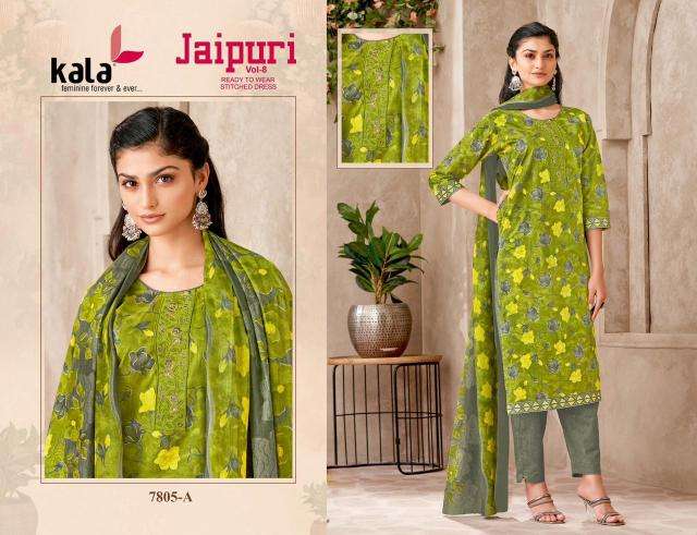 Kala jaipuri vol-8 Wholesale Kurtis