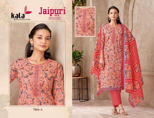 Kala jaipuri vol-8 Wholesale Kurtis
