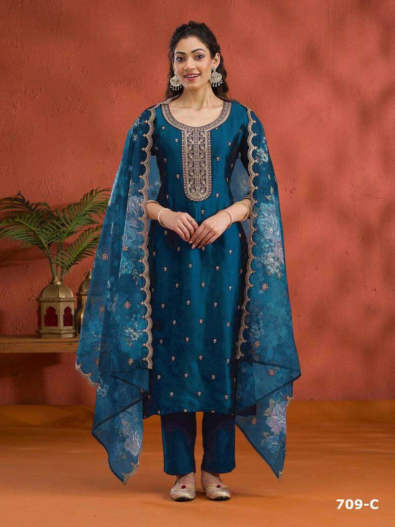 Kanak Super Hit 709 A To F Kurti export market in India