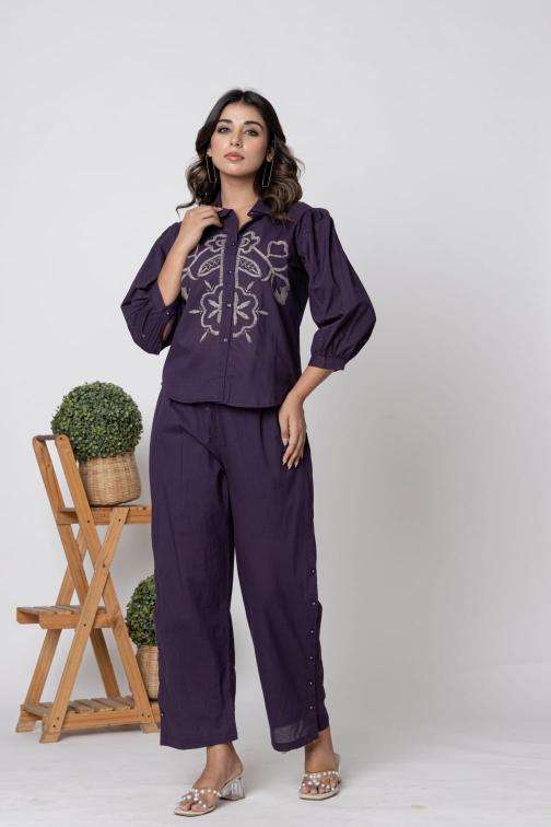 Karma 119 cotton coord set south indian border kurti