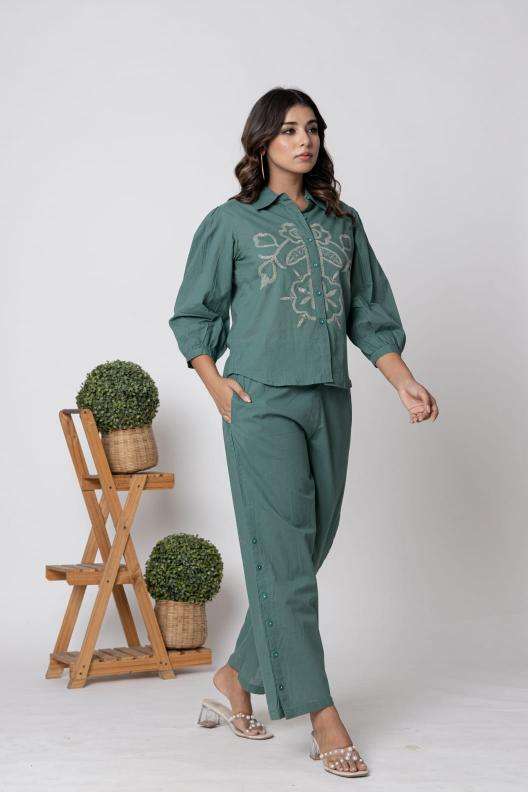 Karma 119 cotton coord set south indian border kurti