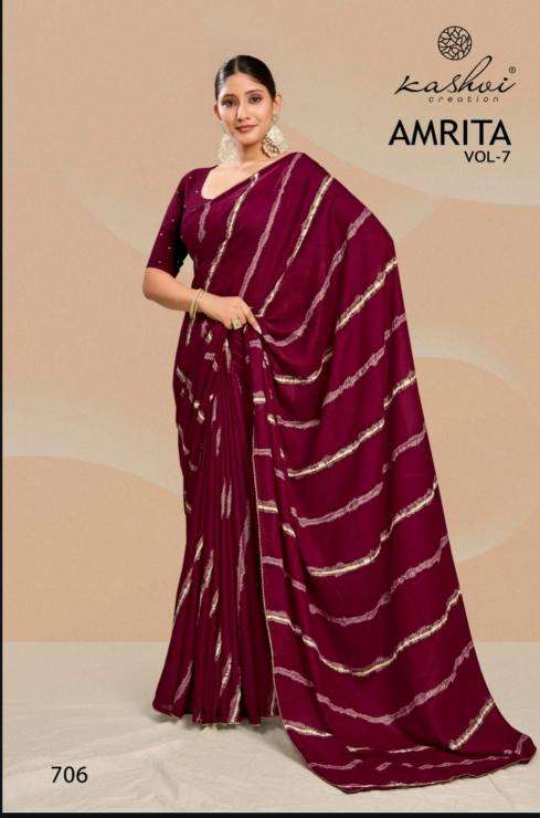 Kashvi creation amrita vol 07 Wholesale Saree online market in Surat 