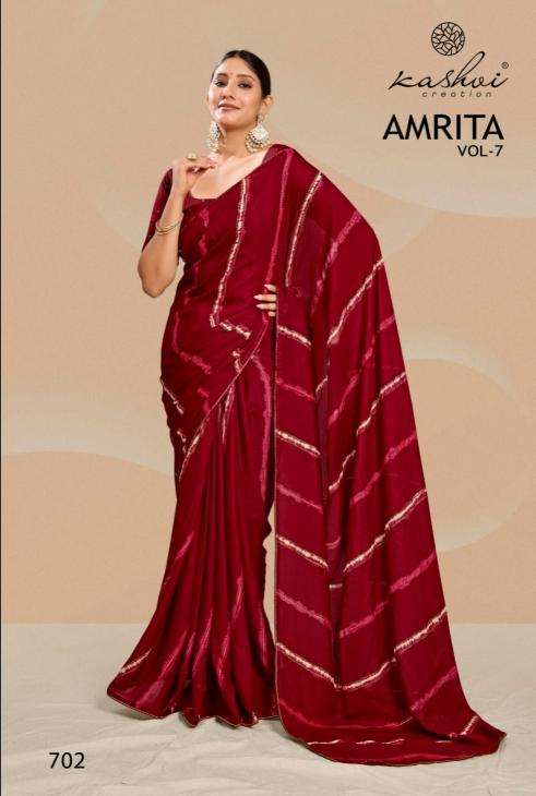 Kashvi creation amrita vol 07 Wholesale Saree online market in Surat 