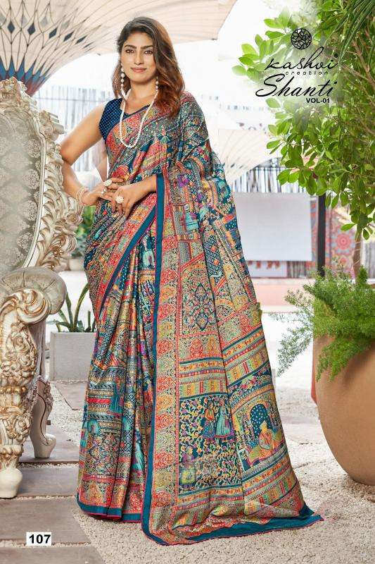 Kashvi creation shanti Latest sarees designs for wholesale