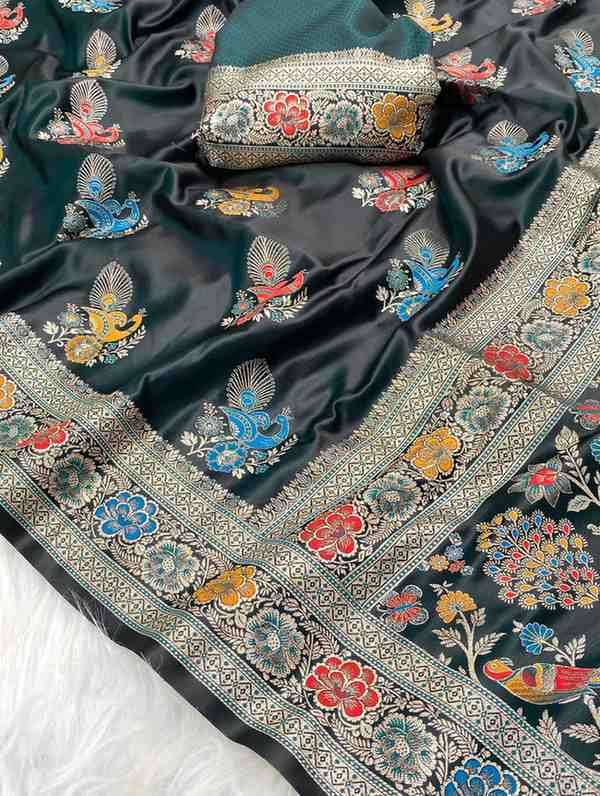 Kc 4025 Traditional Wear Satin Silk Affordable sarees in Ahmedabad