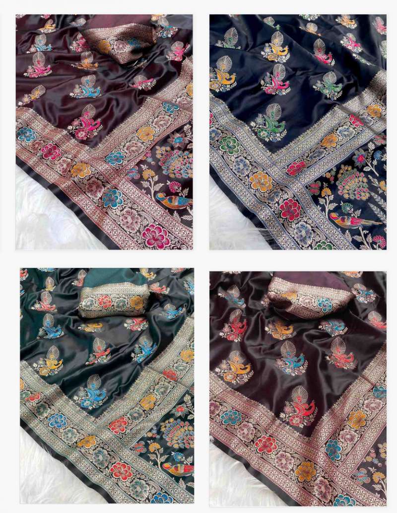 Kc 4025 Traditional Wear Satin Silk Affordable sarees in Ahmedabad
