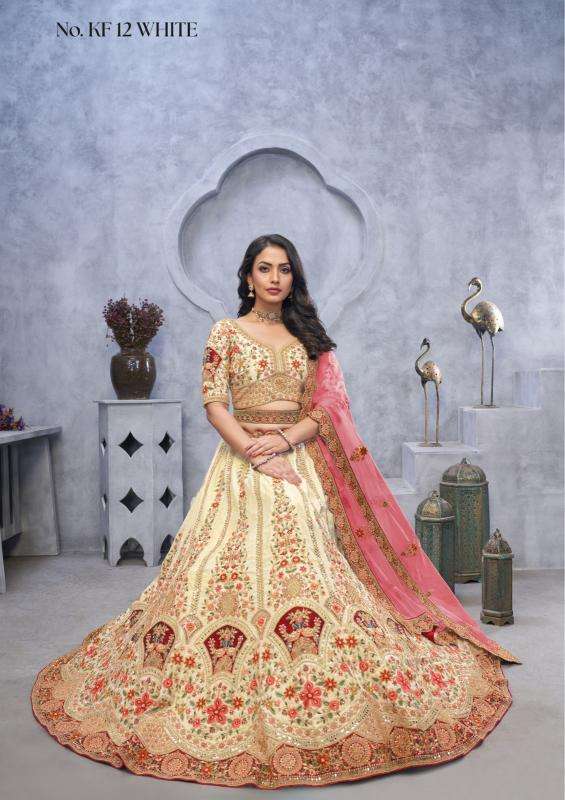 KF-12 Banarasi silk Designer lehenga choli wholesale in India