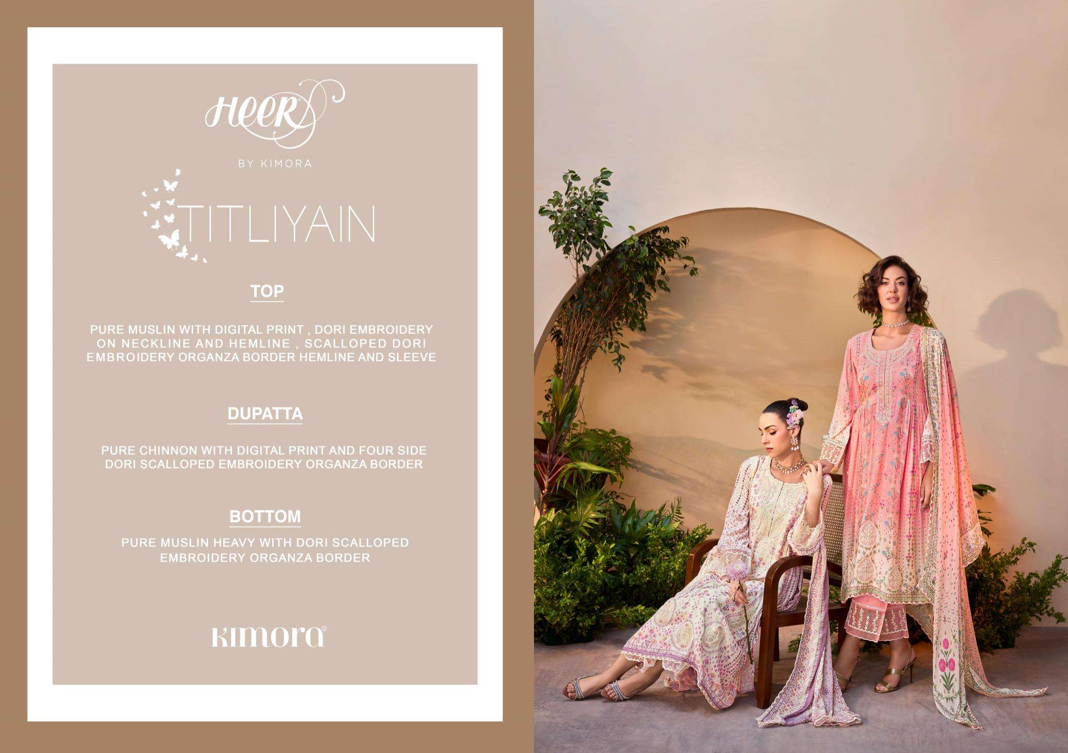 Kimora heer titaliya vol-212 Indian dress material wholesale price