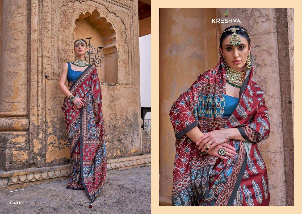 Kreshva mantraa new P.V.silk Designer saree wholesale supplier