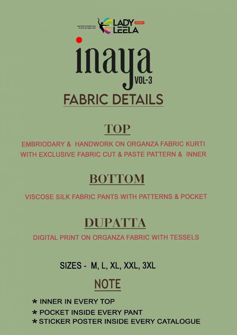Lady Leela Inaya Vol 3 Latest kurti designs in India
