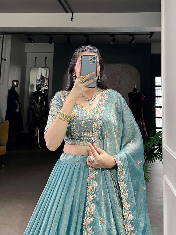 Lehenga Choli 2025 Zari Shimmer Wedding lehenga choli online