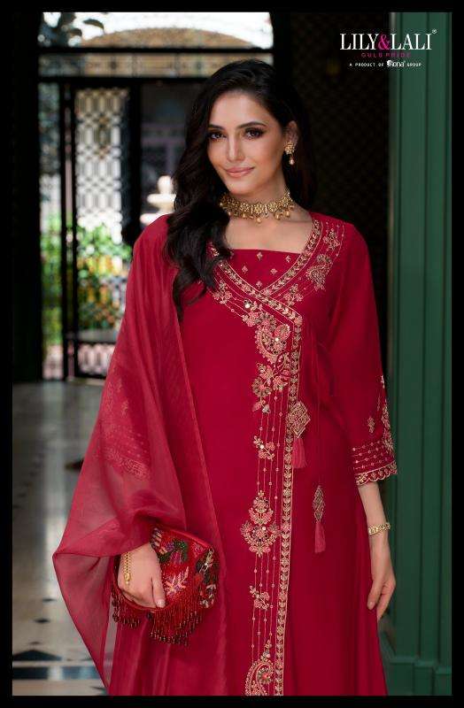 Lily & lali angrakhha Party wear kurtis wholesale