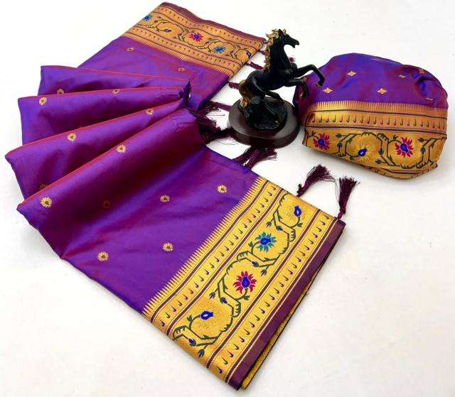Maharashtrian paithani pure soft silk Saree online shopping in India