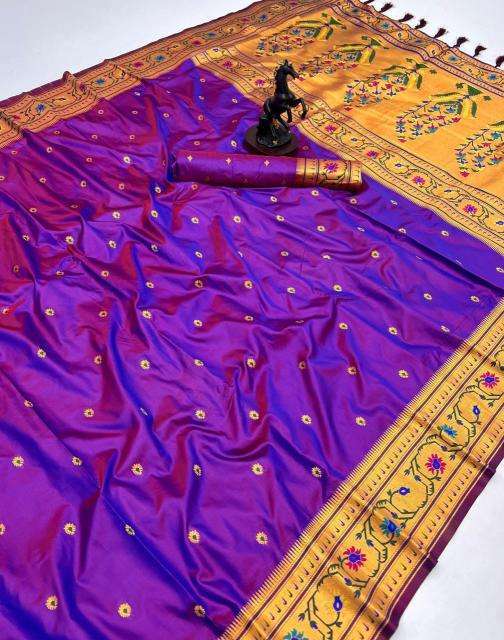Maharashtrian paithani pure soft silk Saree online shopping in India