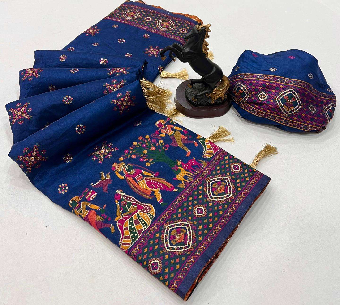 Malhar pashmina kashmiri silk Indian saree wholesale online