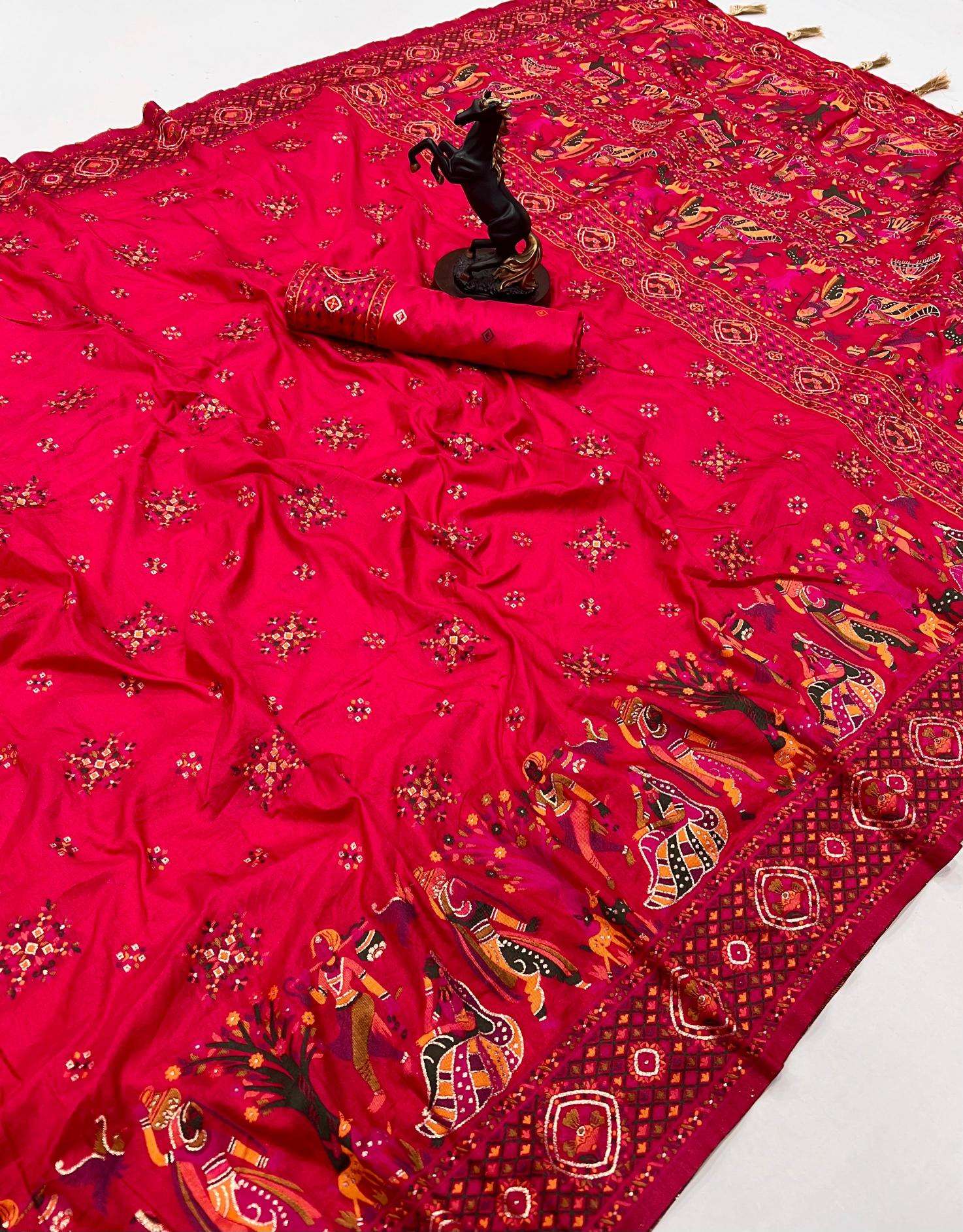 Malhar pashmina kashmiri silk Indian saree wholesale online